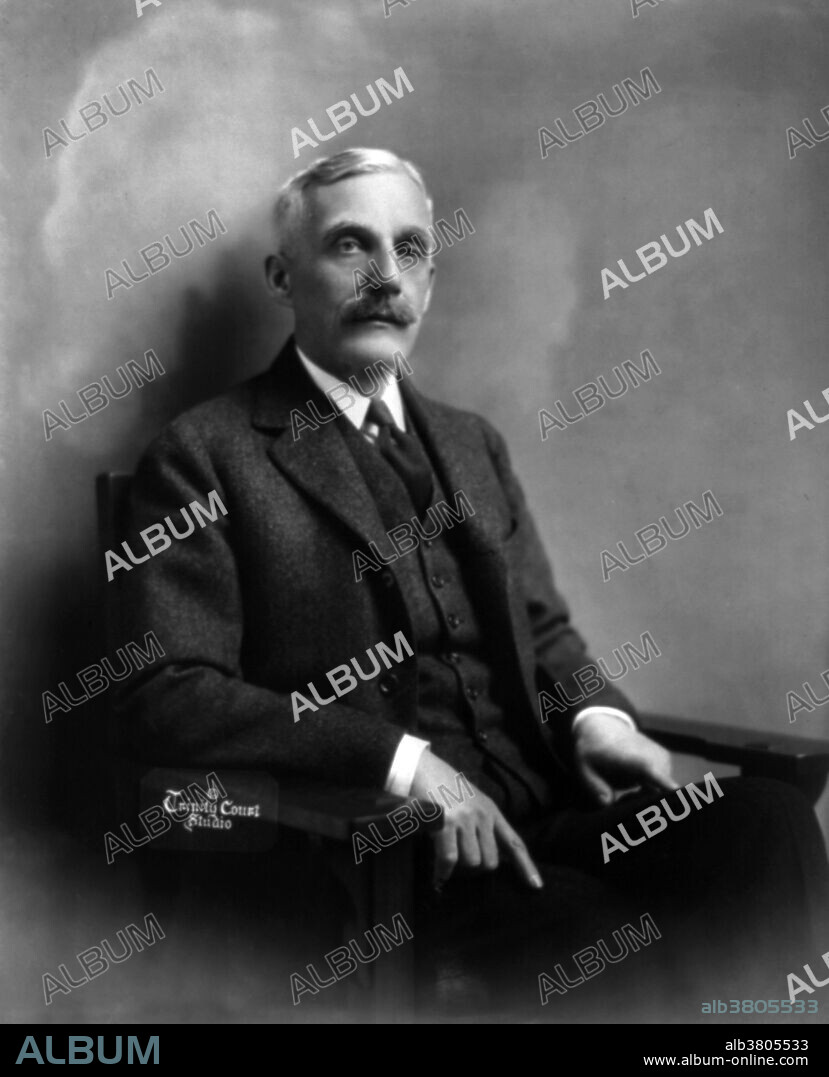 Andrew William Mellon (March 24, 1855 - August 26, 1937) was an American banker, businessman, industrialist, philanthropist, Ambassador to the UK and US Secretary of the Treasury from 1921-32. He also branched into industrial activities: oil, steel, shipbuilding, and construction. Areas where Mellon's backing created giant enterprises included aluminum, industrial abrasives, and coke. Mellon financed Charles Martin Hall, whose refinery grew into the Alcoa. He became the partner of Edward Acheson in manufacturing silicon carbide, a revolutionary abrasive, in the Carborundum Company. He created an entire industry through his help to Heinrich Koppers, inventor of coke ovens which transformed industrial waste into usable products such as coal-gas, coal-tar, and sulfur. He also became an early investor in the NY Shipbuilding Corporation. Mellon was one of the wealthiest people in the US, while he served as Secretary of the Treasury Department his wealth peaked at around $300-$400 million in 1929-30. He died in 1937 at the age of 82. Photographed by the Trinity Court Studio, February 14, 1921.