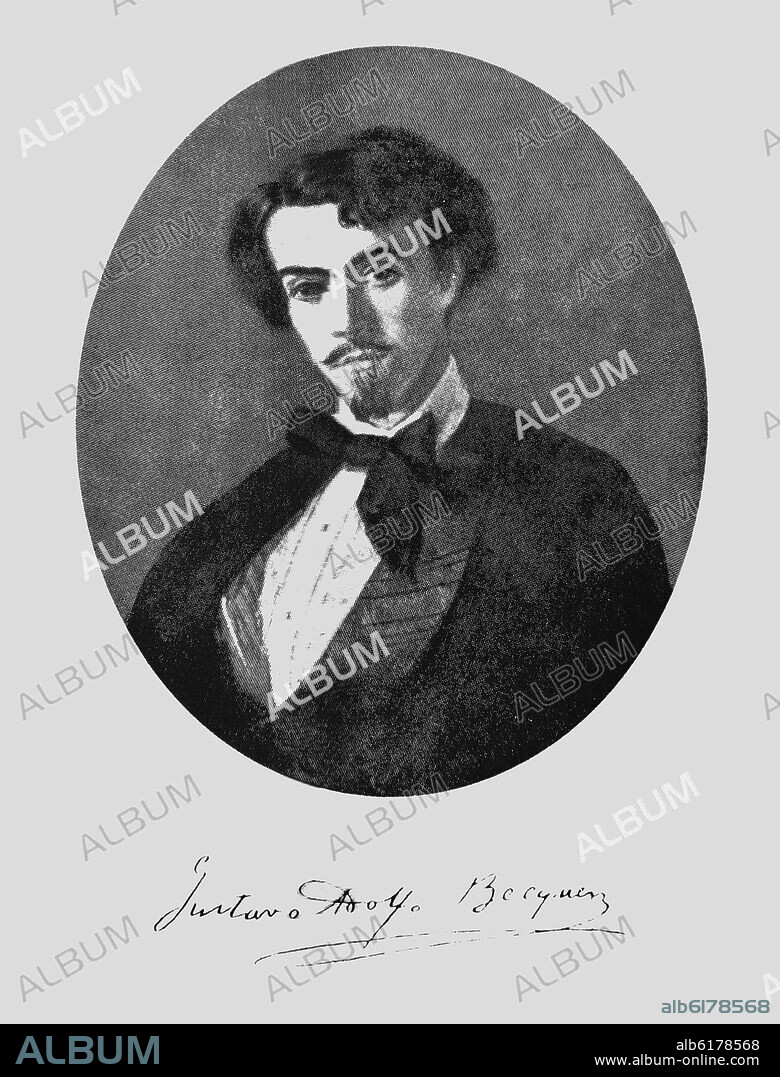 GUSTAVO ADOLFO BECQUER (1836/1870) - POETA ROMANTICO ESPAÑOL.