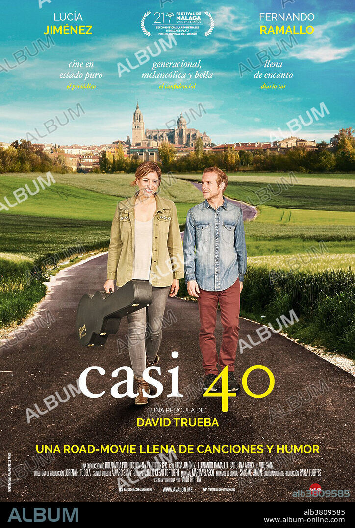 FERNANDO RAMALLO y LUCIA JIMENEZ en CASI 40, 2018, dirigida por DAVID TRUEBA. Copyright Buenavida producciones / Perdidos G.C.