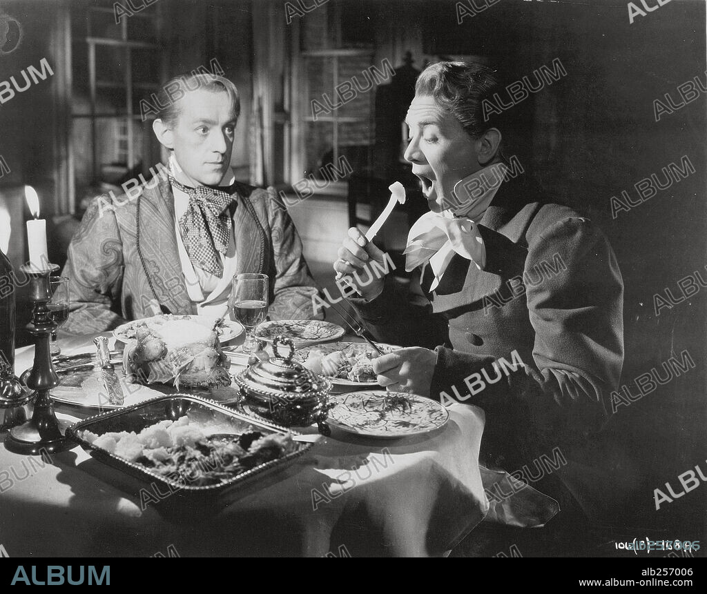 ALEC GUINNESS and JOHN MILLS in GREAT EXPECTATIONS, 1946, directed by DAVID LEAN. Copyright RANK.