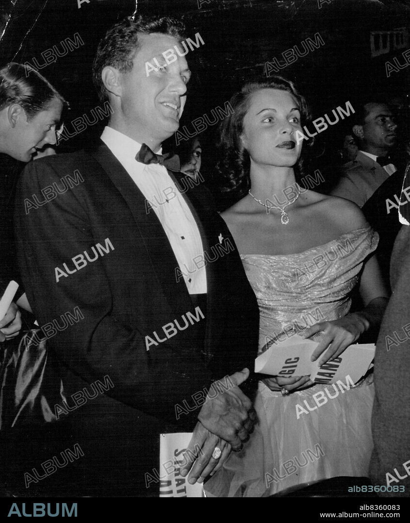 Robert Stack - Rosemarie Bowe. October 12, 1955. (Photo by Jay Scott).