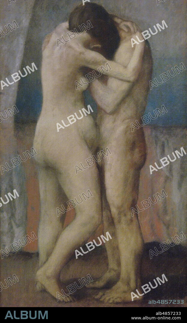 PABLO PICASSO. Pablo Ruiz Picasso (1881-1973). Pintor español. El abrazo,1906, (100 x 60 cm). Museo de La Orangerie. París. Francia.