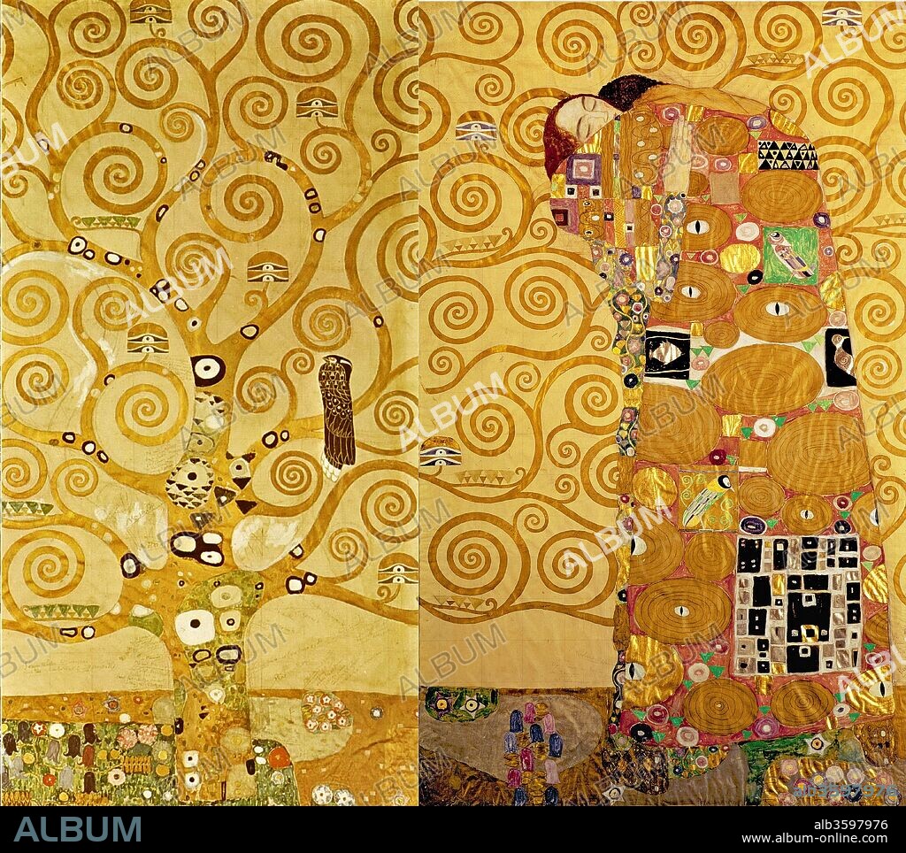 GUSTAV KLIMT. The Stoclet Frieze, Detail: Tree of Life.