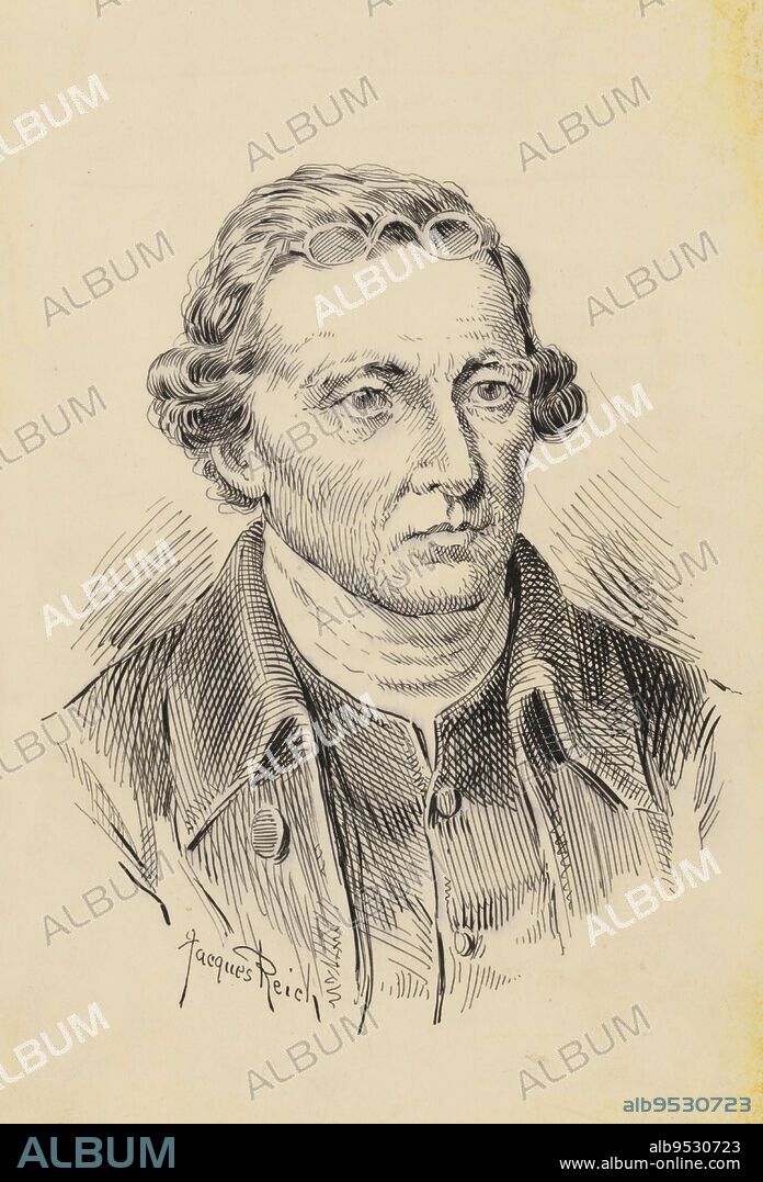 JACQUES REICH. Patrick Henry. ink on paper. Date: c. 1899-1920.