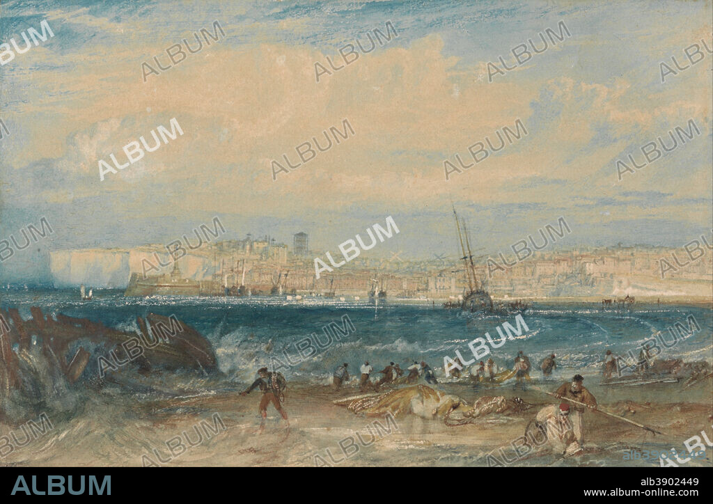 J. M. W. TURNER. Margate. Date/Period: Ca. 1822. Painting. Watercolor. Height: 156 mm (6.14 in); Width: 235 mm (9.25 in).