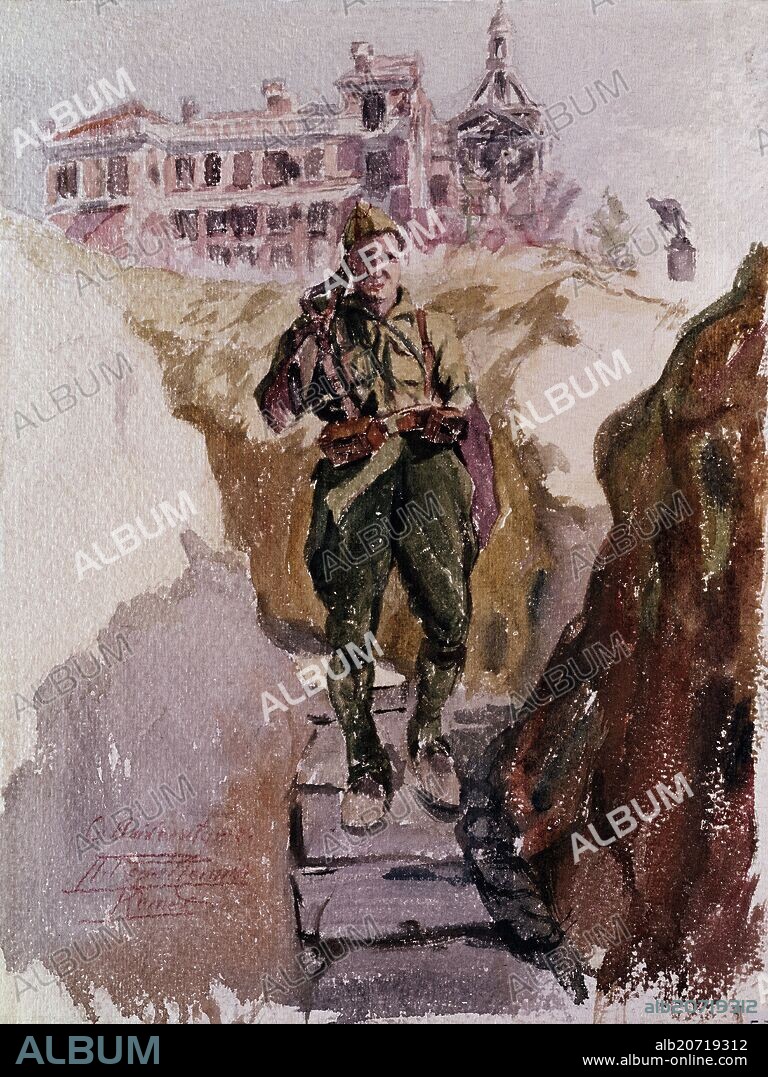 ARTURO REQUE MERUVIA-KEMER-. SOLDADO FRENTE A LA CASA VELAZQUEZ DE MADRID.