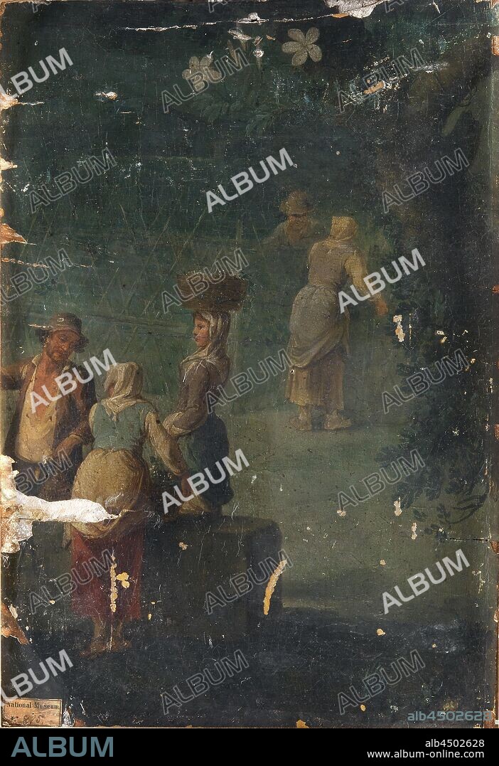 Farmers, Oil on wood, Height, 45 cm (17.7 inches), Width, 31 cm (12.2 inches).