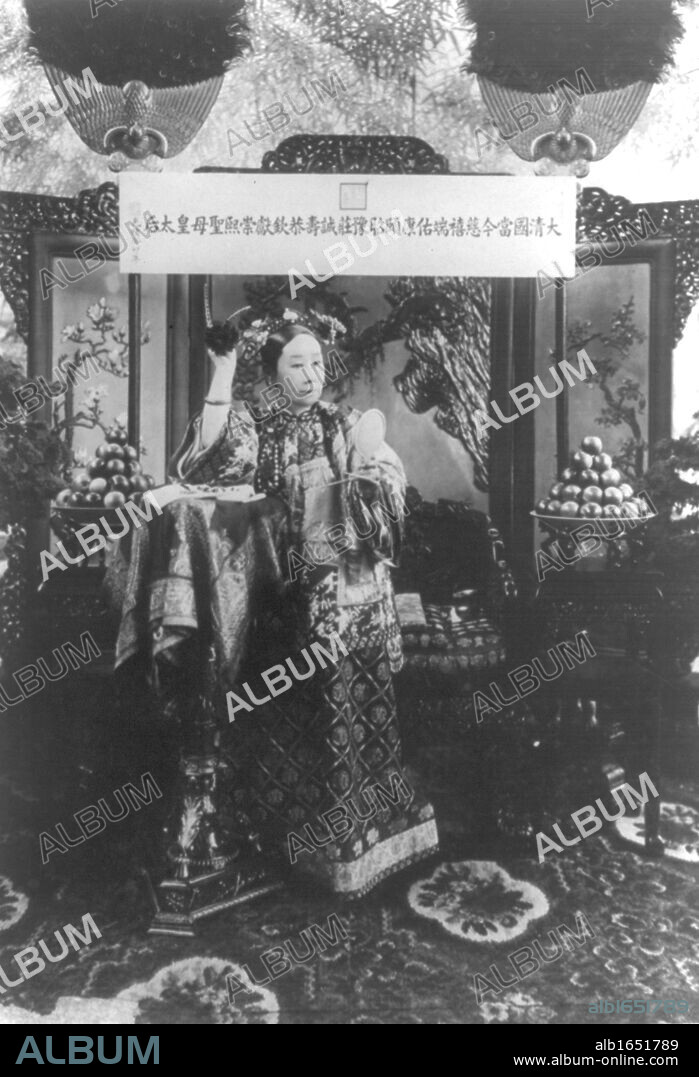 Dowager Empress Cixi (Xiao Qin Cian 1831-1908) from 1861 for nearly 40 years the de facto ruler of China. c1900.