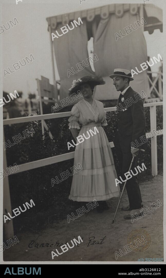 Catalunya. Asistentes al Concurso Hípico de Barcelona celebrado en el hipódromo del Prat de Llobregat. Año 1916.