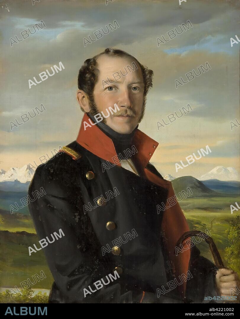 ROBERT CONSTANTIN SCHWEDE. 'Portrait of the Decembrist N.I. Lorer'. Russia, 1841. Dimensions: 38,6x31,5 cm.