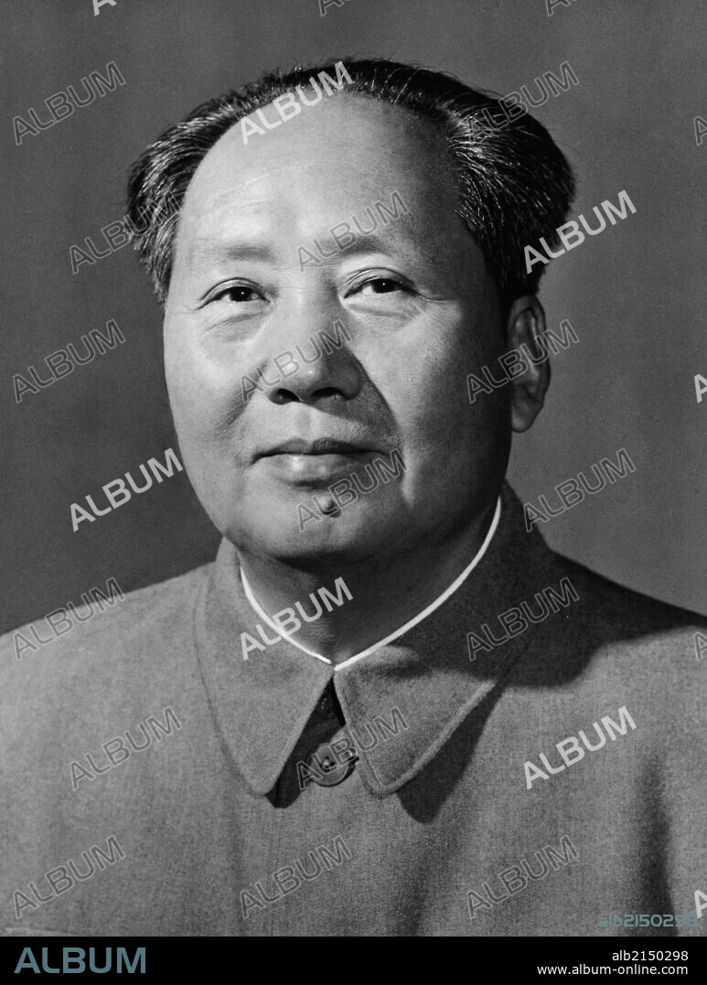 Chairman mao zedong of china, a portrait from the late 1950s. 01/02/2013