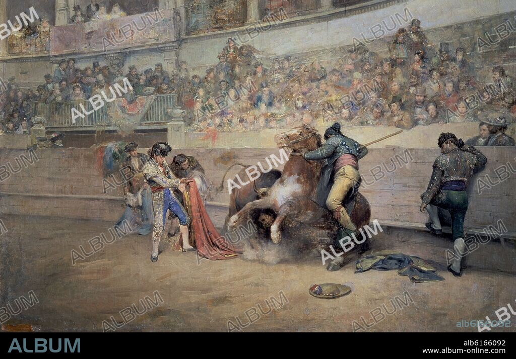 DENIS BELGRANO JOSE. EL QUITE DE ESPADA. O/L 0.75 X 1.15 m (S. 1872).