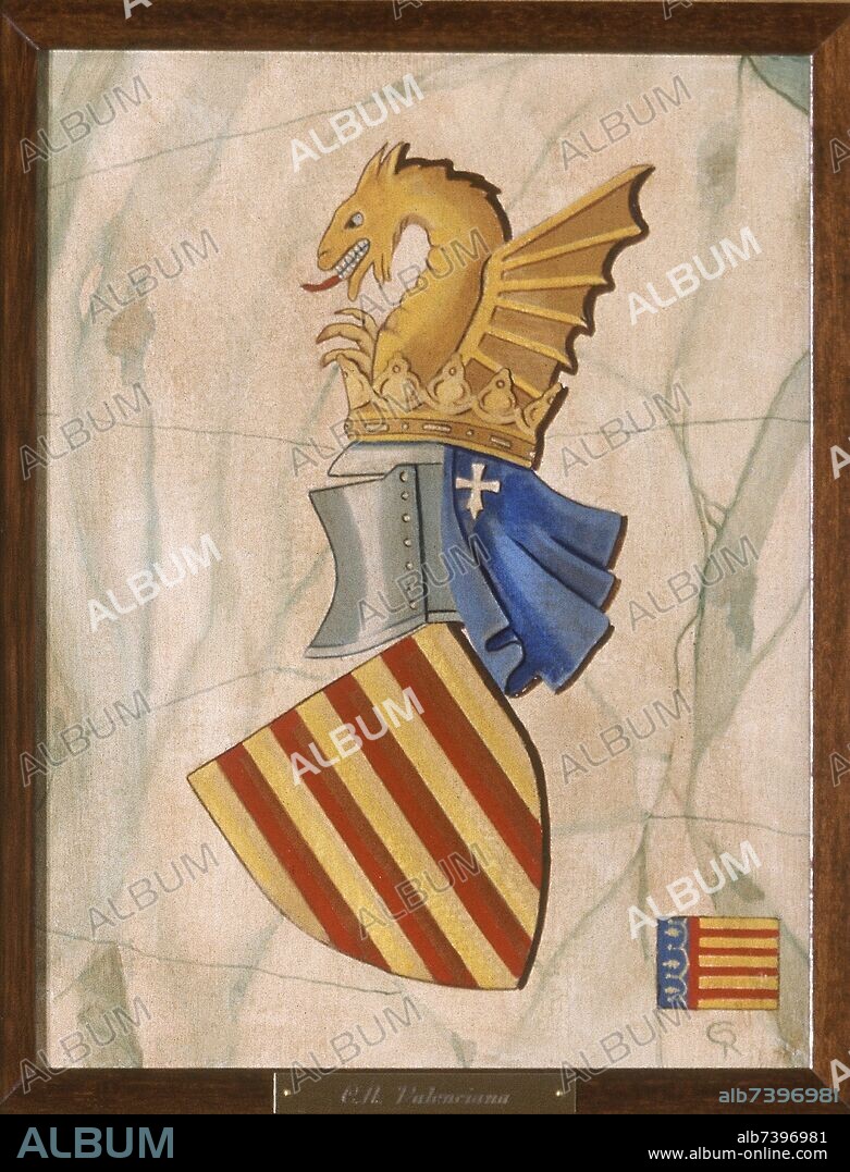JOSE MARIA GARCIA ROYO (1922-1996). ESCUDO Y BANDERA DE LA COMUNIDAD VALENCIANA - Conj nº 146328.