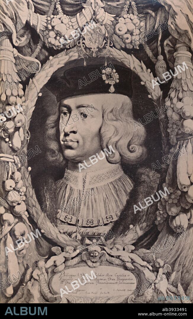 Philip I, the Handsome (1478-1506), King of Castile, c 17th century (1894). From A Collection of Engraved Portraits (Further Selection) Exhibited by the Late James Anderson Rose, at the Opening of the New Library and Museum of the Corporation of London, November 1872, Vol. II. [Marcus Ward & Co, Limited, London, 1894].