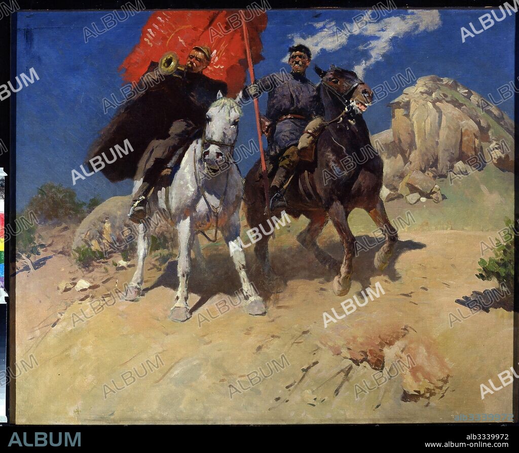 MITROFAN BORISOVICH GREKOV. Standard Bearer and Horn Player.