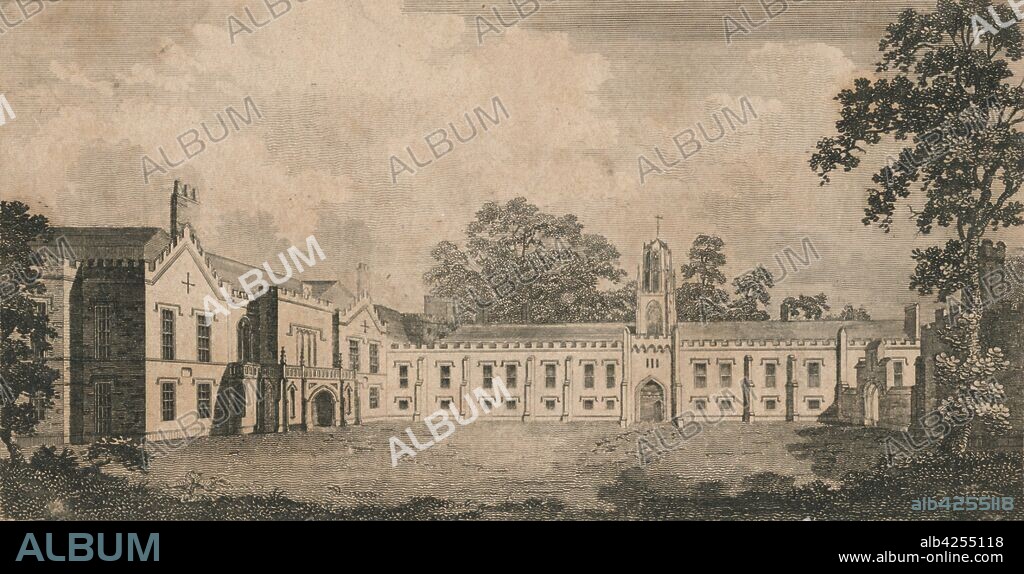'Oatlands', early 19th century. 'The Residence of His Royal Highness Frederick Duke of York & Albany'. View of Oatlands Palace, a former Tudor and Stuart royal palace at Oatlands near Weybridge, Surrey. It was the country residence of Prince Frederick, Duke of York and Albany, second son of King George III.