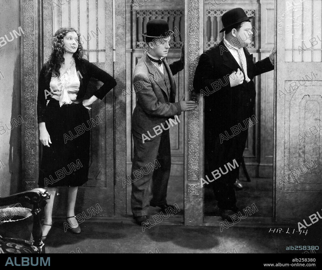 OLIVER HARDY and STAN LAUREL in COME CLEAN, 1931, directed by JAMES W. HORNE. Copyright HAL ROACH/MGM.