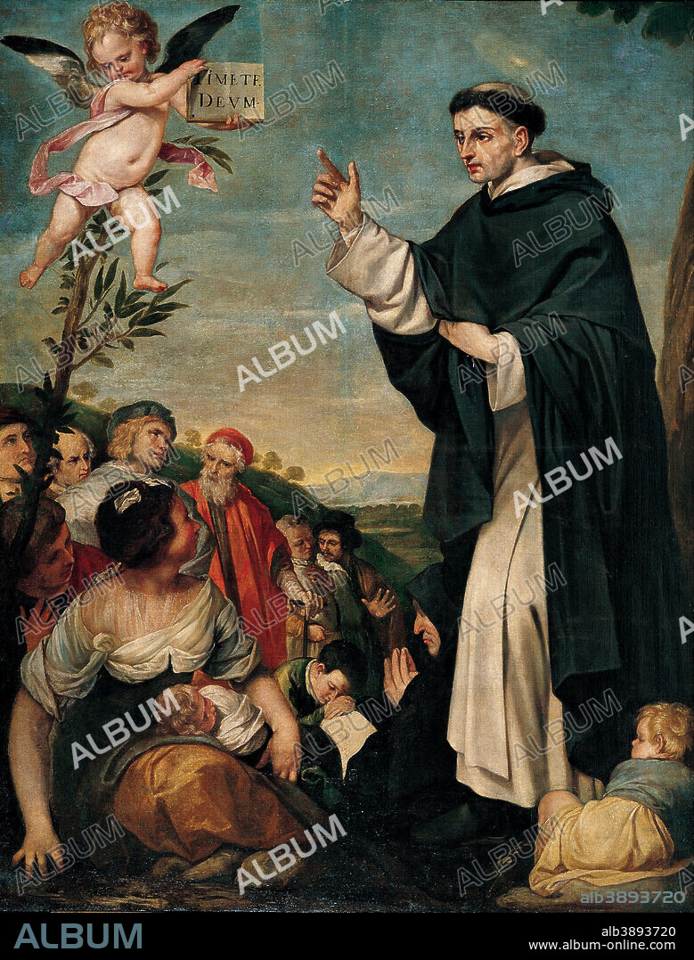 ALONSO CANO. St. Vincent Ferrer Preaching. Date/Period: 1644 - 1645. Painting. Oil on canvas. Height: 2,140 mm (84.25 in); Width: 1,640 mm (64.56 in).