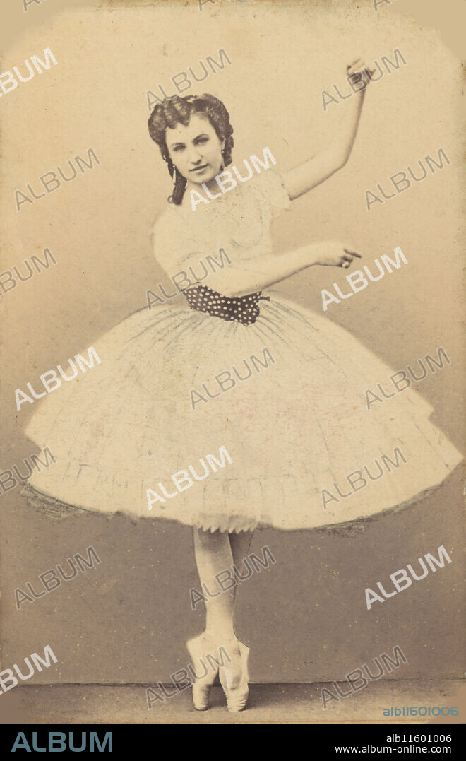 NABHOLZ & CO. SCHERER. Anna Sobeshchanskaya (1842-1918) in the ballet "Ondine, ou La naïade et le pêcheur" by Cesare Pugni.