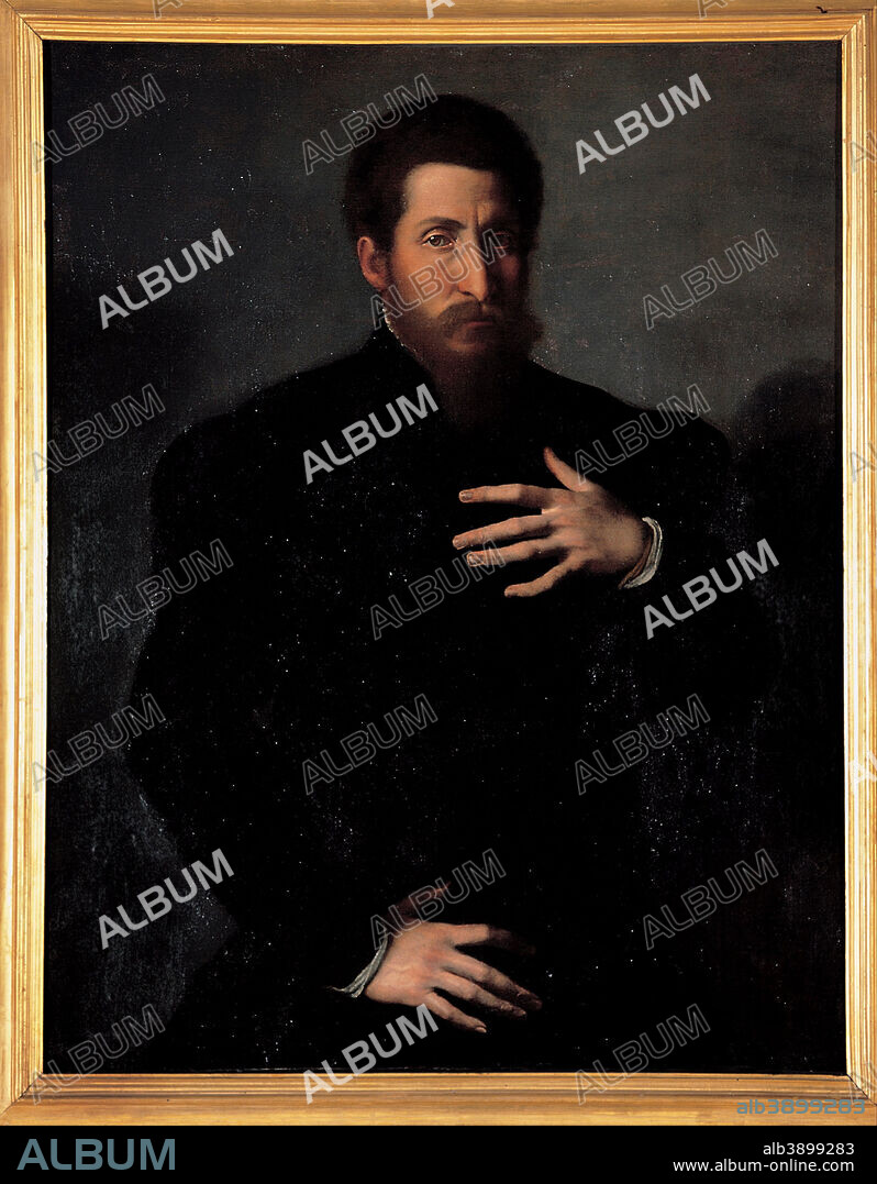 GIROLAMO DA CARPI. Portrait of a virile man. Date/Period: 1545 - 1549. Painting. Oil on canvas. Height: 955 mm (37.59 in); Width: 760 mm (29.92 in).