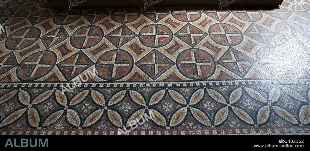 Iglesias d'Egara. Mosaico de la iglesia de San Pedro. Terrassa. Siglo XI.
