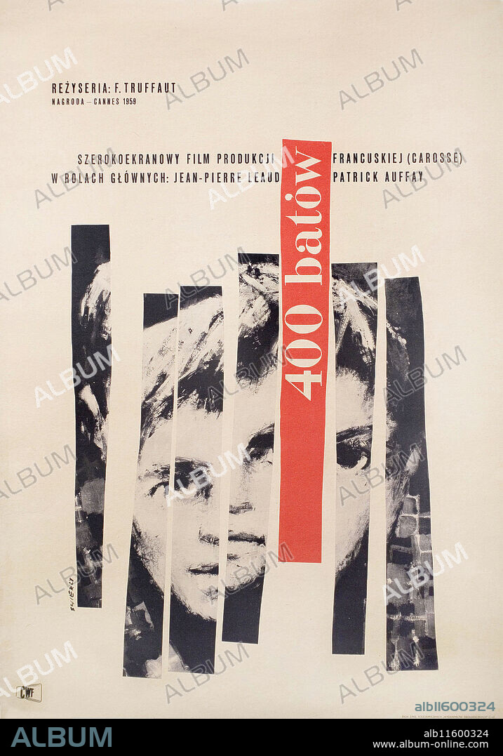 WALDEMAR SWIERZY. Movie poster "The 400 Blows (Les quatre cents coups)" by François Truffaut.