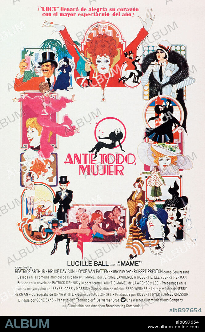Poster de ANTE TODO, MUJER, 1974 (MAME), dirigida por GENE SAKS. Copyright WARNER BROTHERS.