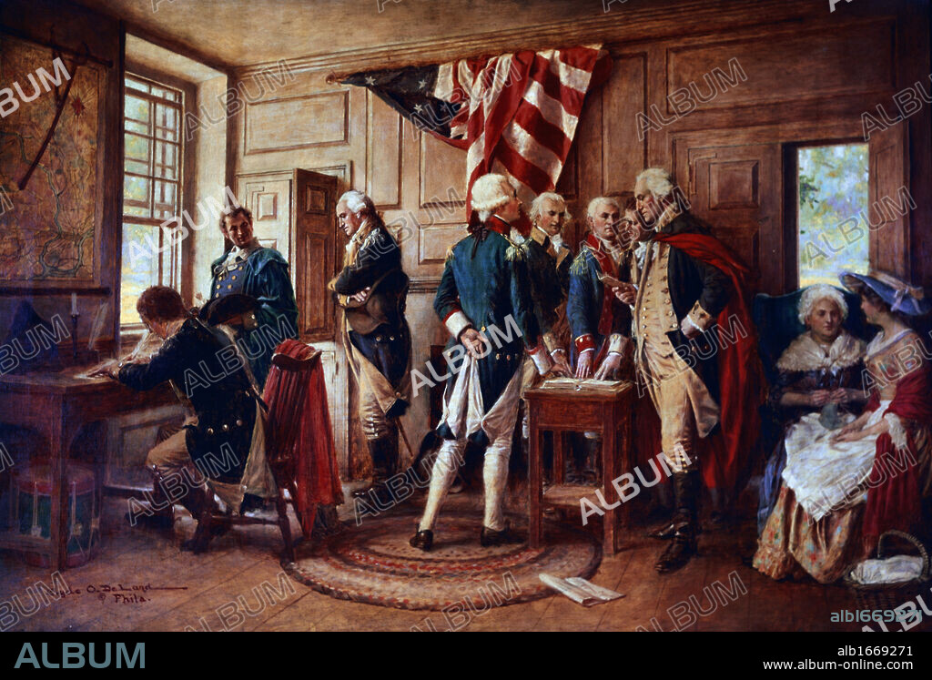 Oath of Allegiance (George Washington and Officers) by Clyde O. Deland, 1872-1947.