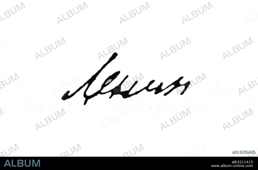 Signature of Vladimir Lenin (1870-1924) a Russian communist revolutionary, politician, and political theorist. Dated 20th Century.