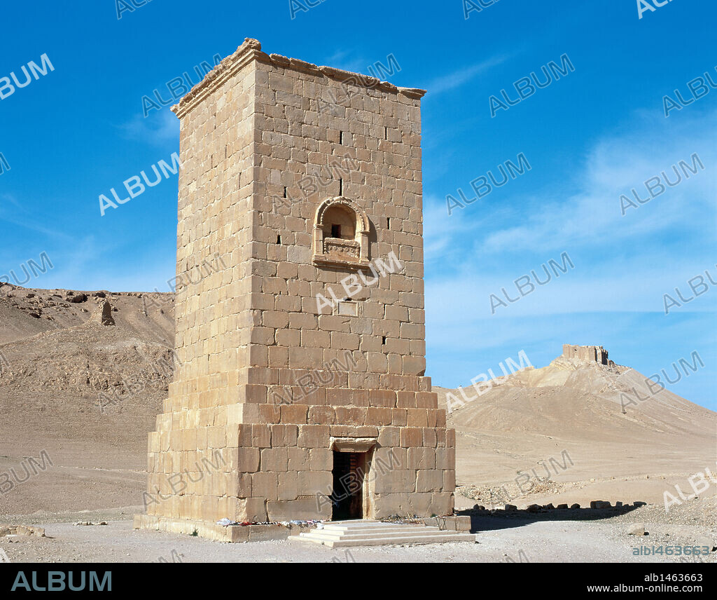 Roman Art. Syria. Palmyra. Funerary tower in the Valley of the Tombs. C. 1st century. Oasis of Tadmor.