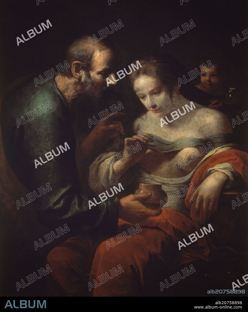 GIOVANNI MARTINELLI. SANTA AGUEDA CURADA POR SAN PEDRO EN LA PRISION - SIGLO XVII - OLEO/LIENZO - 109 x 88 cm - NP 2989 - BARROCO ITALIANO.