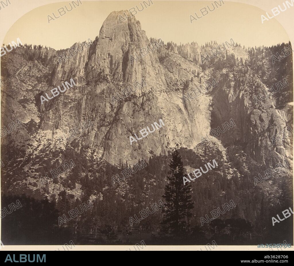 Sentinel. Front View: 3270. Artist: Carleton E. Watkins (American, 1829-1916). Dimensions: Image: 43.1 × 51.6 cm (16 15/16 × 20 5/16 in.)
Mount: 53.9 × 67 cm (21 1/4 × 26 3/8 in.). Date: 1861, Yosemite.