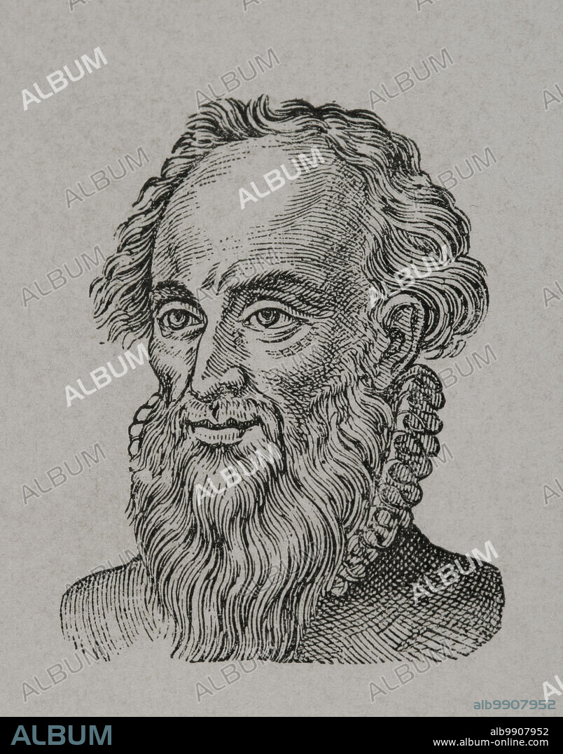 Charles Dumoulin (1500-1566). Jurista francés. Retrato. Grabado. Sciences & Lettres au Moyen Age et à l'époque de la Renaissance. París, 1877.