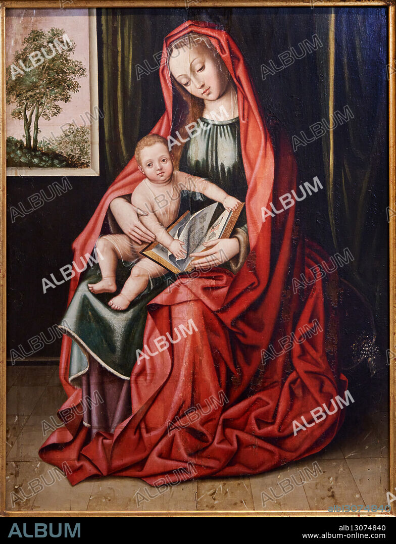 Virgen con Niño, VIRGIN WITH CHILD, 16th century, ANONYMOUS HISPANO FLAMENCO, Oil on pine board, Catedral de Santa María, Burgos, Spain.