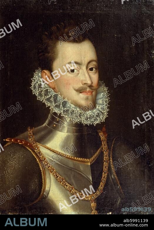 Don Juan d'Autriche ; chef d'armée espagnol (fils illégitime de Charles Quint et de Barbara Blomberg) Ratisbonne 24.2. 1547 - Bouge près de Namur 1.10.1578. Portrait. Peinture d'Alonso Sanchez Coello (1531/32-1588). Huile sur toile, 62 × 47cm. Khabarovsk, Musée d'art.