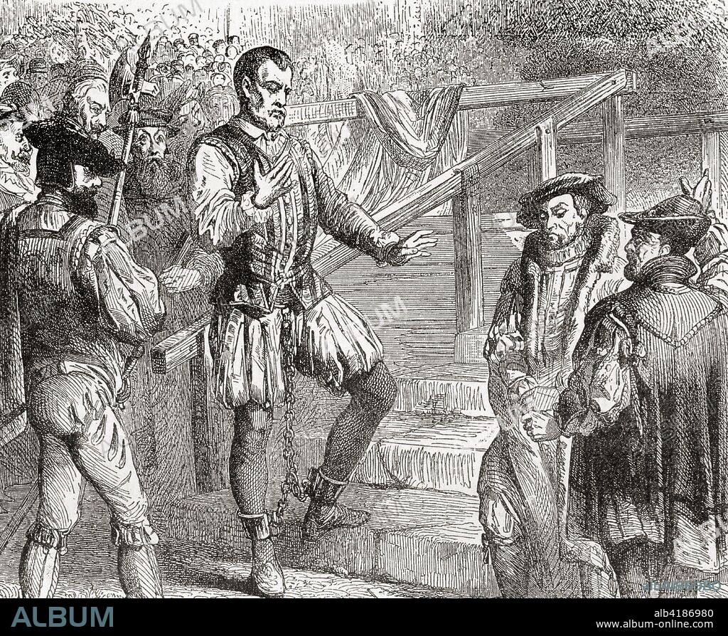 The last moments of Jurgen Wullenweber tried and accused as a traitor, before being beheaded, 1535.  JÃ¼rgen Wullenwever, c. 1492 -1537,  Burgomaster of LÃ¼beck, Germany from 1533 to 1535.  From Ward and Lock's Illustrated History of the World, published c.1882.