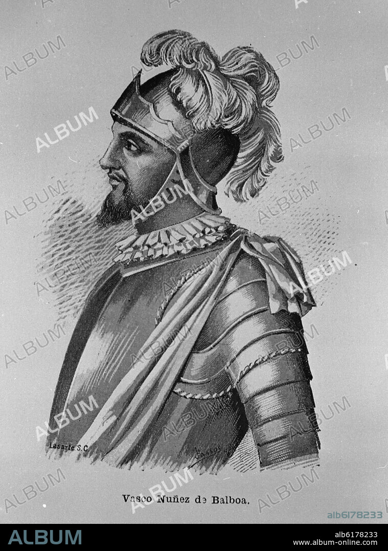 LASARTE. VASCO NUÑEZ DE BALBOA (1475/1519) - DESCUBRIDOR DEL OCEANO PACIFICO, 1886.