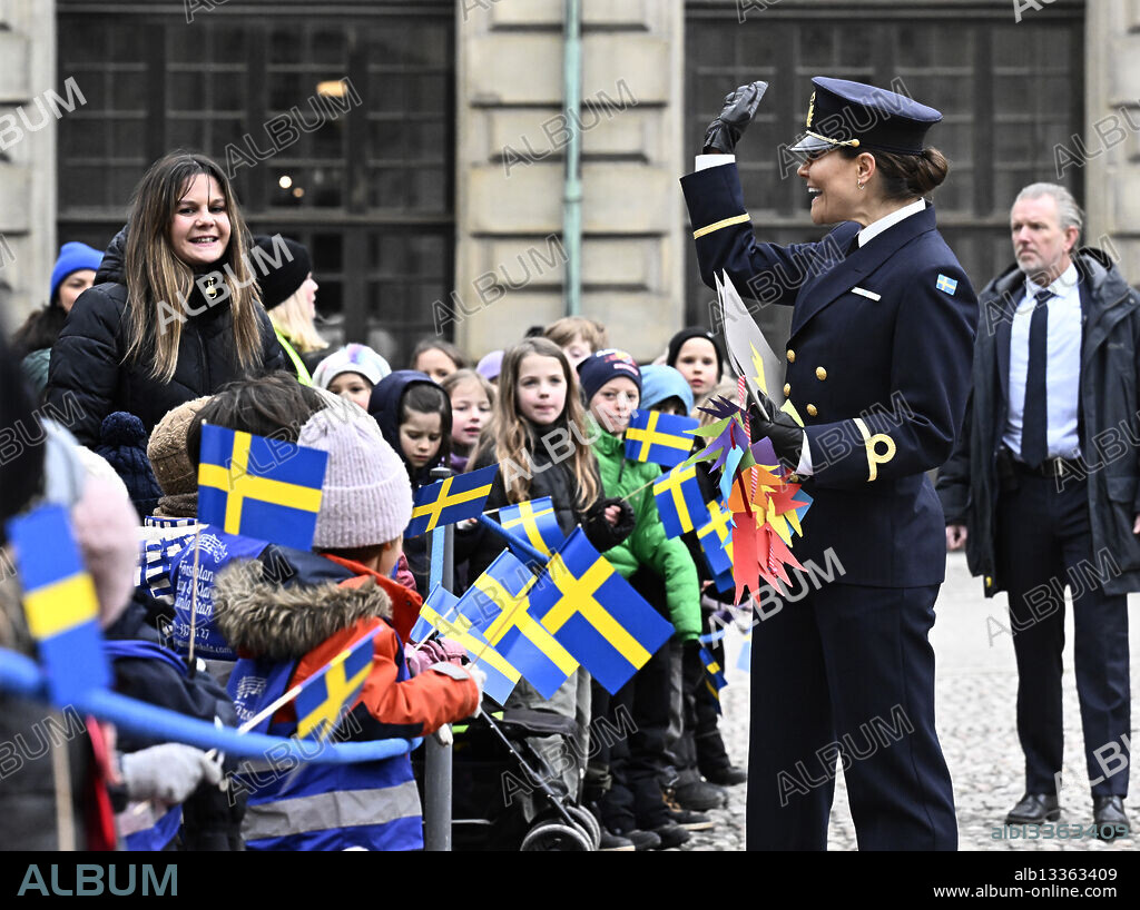 STOCKHOLM, SVERIGE 20250312. Kronprinsessan Victoria firar sin namnsdag på Borggården. Foto: Jonas Ekströmer / TT / Kod 10030.