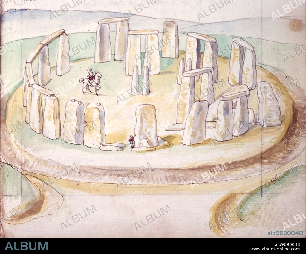 Drawing of Stonehenge, Wiltshire, c1574. From 'Description of Great Britain and Ireland' by Lucas de Heere. (Netherlands, c1574).