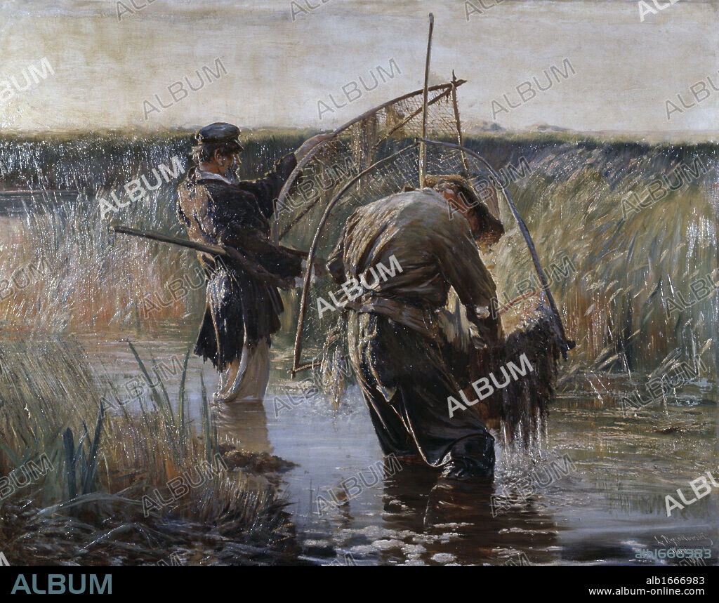 LEON WYCZOLKOWSKI. Fishermen Leon Wyczólkowski (1852-1936 Polish).