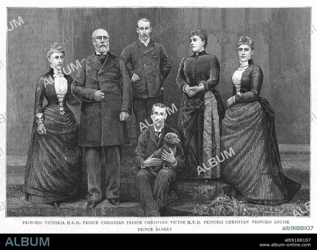 ''The Silver Wedding of TRH Prince and Princess Christian of Schleswig-Holstein, Family Picture,1891', 1891. From "The Graphic. An Illustrated Weekly Newspaper", Volume 44. July to December, 1891.