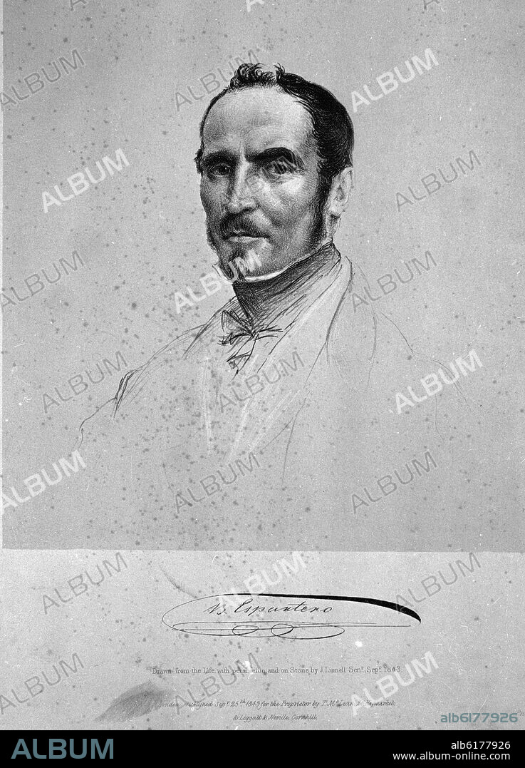 BALDOMERO ESPARTERO DUQUE DE LA VICTORIA Y DE MORELLA - GRABADO SIGLO XIX.
