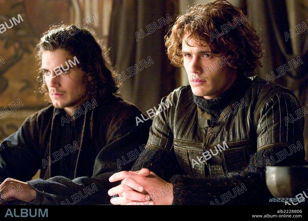 HENRY CAVILL and JAMES FRANCO in TRISTAN + ISOLDE, 2006, directed by KEVIN REYNOLDS. Copyright FRANCHISE PICTURES.