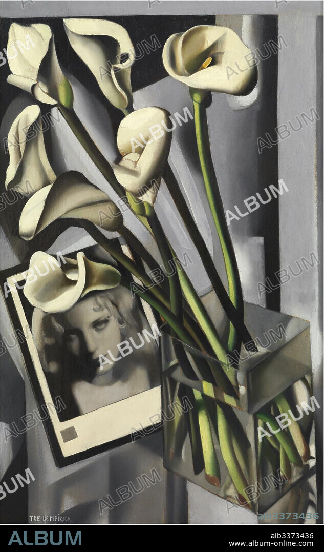 TAMARA DE LEMPICKA. Arlette Boucard with Arum Lilies.