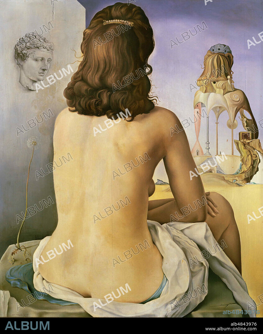 SALVADOR DALÍ. My Wife, Nude, Contemplating her own flesh becoming Stairs, Three Vertebrae of a Column, Sky and Architecture.