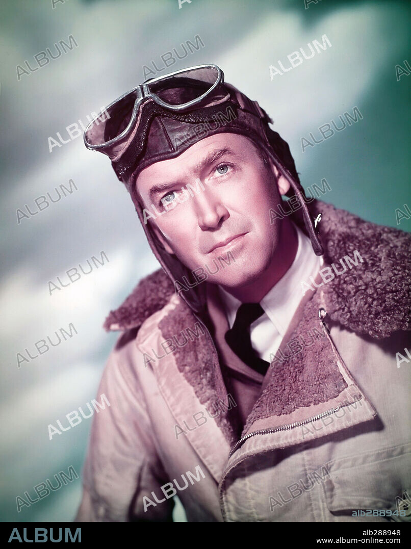 JAMES STEWART en EL HÉROE SOLITARIO, 1957 (THE SPIRIT OF ST. LOUIS), dirigida por BILLY WILDER. Copyright WARNER BROTHERS.