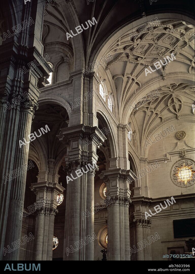 DIEGO DE SILOE. INTERIOR DE LA CATEDRAL DE GRANADA - SIGLO XVI.