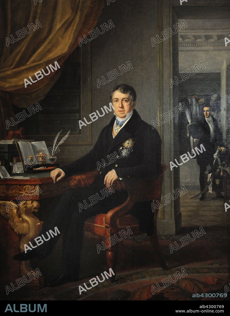 Alejandro María Aguado y Remírez de Estenoz, Marqués de las Marismas del Guadalquivir (1784-1842). Banquero español. Retrato por Francisco Lacoma y Fontanet (1784-1849), 1832. Óleo sobre lienzo, 210 x 160 cm. Museo del Romanticismo. Madrid. España.