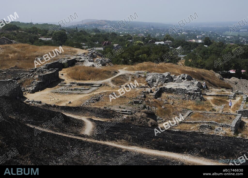 Ukraine. Autonomous Republic of Crimea. Panticapaeum archaeological site, founded in 575 BC by Greek colonists from Miletus, on Mount Mithridat. Kerch.