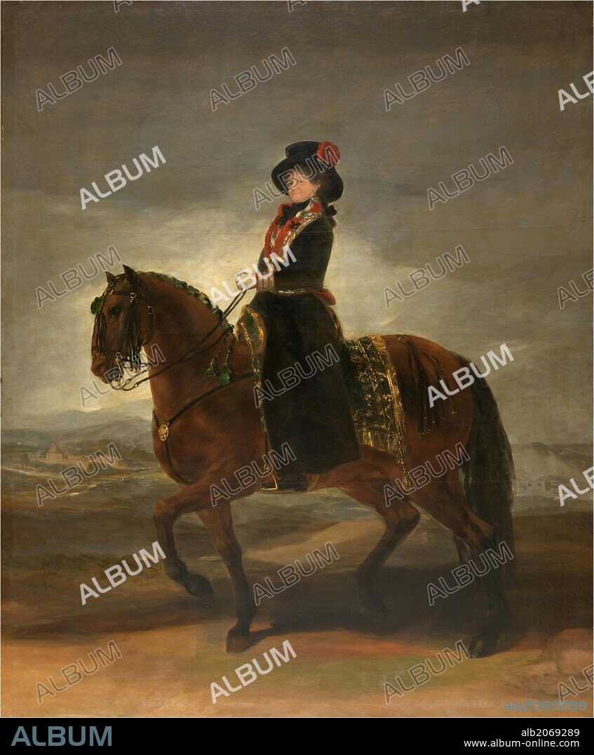 Francisco de Goya y Lucientes / 'Queen Maria Luisa on Horseback', 1799, Spanish School, Oil on canvas, 338 cm x 282 cm, P00720.